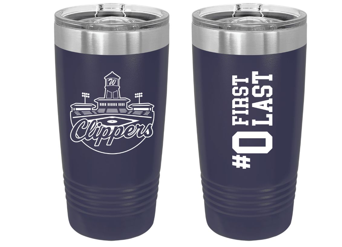 Clippers Laser Engraved Tumblers