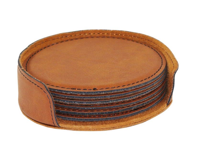 Nicks Leatherette Coaster Set
