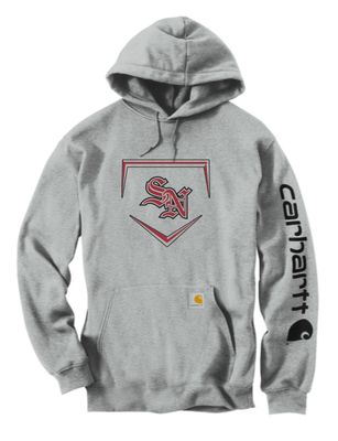 Nick Carhartt Grey LOGO Midweight Hooded Sweatshirt