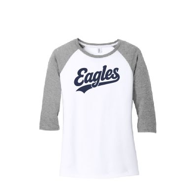 Eagle Swoosh LADIES District Triblend 3/4 Sleeve-2 Color Options