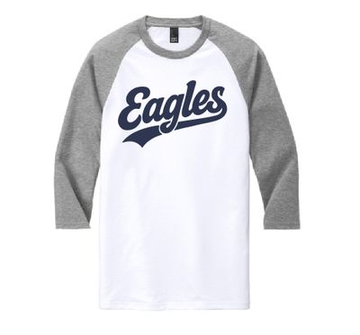Eagle Swoosh Unisex District Triblend 3/4 Sleeve-2 Color Options