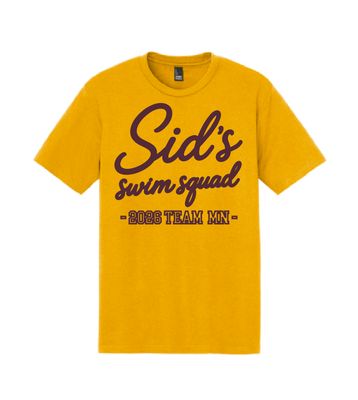 Sid's Swim Squad District Triblend Tee--Gold