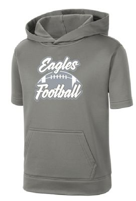 EVW Football Sport-Tek Sport-Wick Fleece Short Sleeve Hooded Pullover--2 Colors Available--Youth Sizes Available