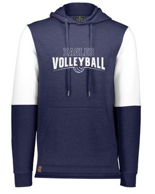 EVW Volleyball Holloway All-American Team Fleece Colorblocked Hooded Navy Sweatshirt
