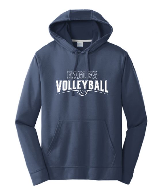 EVW Volleyball Port &amp; Co Dri-Fit Hoodie--2 Color Options--Youth Sizes Available
