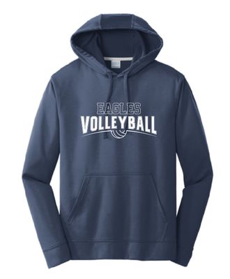 EVW Volleyball Port &amp; Co Dri-Fit Hoodie--2 Color Options--Youth Sizes Available