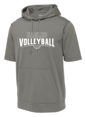 EVW Volleyball Sport-Tek Sport-Wick Fleece Short Sleeve Hooded Pullover--2 Colors Available--Youth Sizes Available