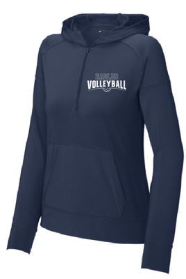 EVW Volleyball Sport-Tek® Sport-Wick® Stretch 1/2-Zip WOMENS Hoodie--2 Color Available