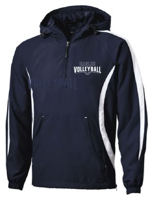 EVW Volleyball Sport-Tek® Colorblock Raglan Navy Anorak (Jersey Lined)