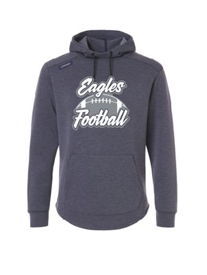 EVW Football Legends Men's Hawthorne Tech Hooded Sweatshirt Heather Navy Sweatshirt