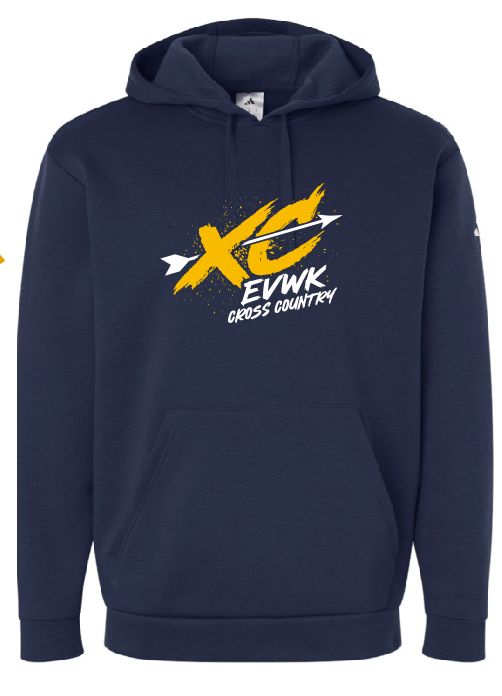 EVWK Cross Country Adidas Fleece Hooded Navy Sweatshirt