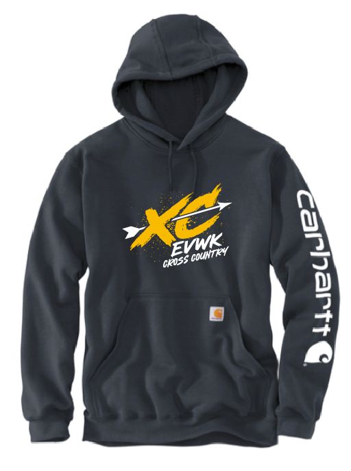 EVWK Cross Country Carhartt LOGO Midweight Hooded Navy Sweatshirt