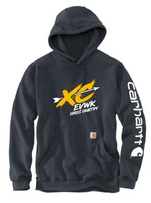 EVWK Cross Country Carhartt LOGO Midweight Hooded Navy Sweatshirt