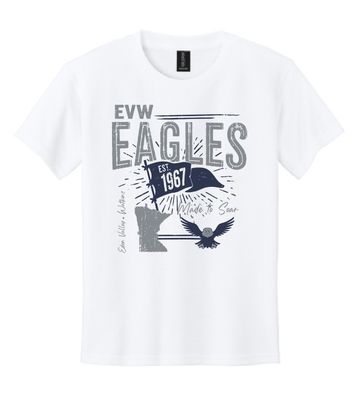 Eagles Gildan DryBlend White T-Shirt--Youth Sizes Available