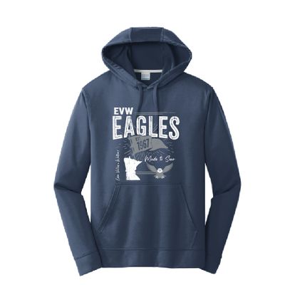 Eagles Navy Port &amp; Co Dri-Fit Hoodie--Youth Sizes Available