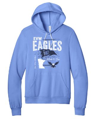 Eagles Bella Canvas Sponge Fleece Adult Hoodies-3 Color Options-Youth Option Available