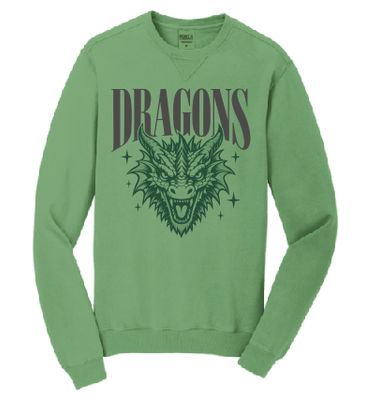 Dragons Port &amp; Co™ Beach Wash® Garment-Dyed Crewneck Sweatshirt-Safari