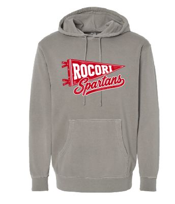 Spartans Unisex Midweight Pigment-Dyed Hooded Sweatshirt--2 Color Options