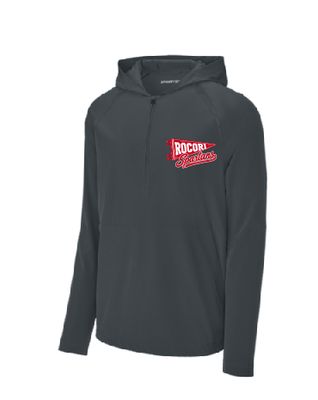 Spartans Sport-Tek Repeat 1/2-Zip Long Sleeve Hooded Jacket-White