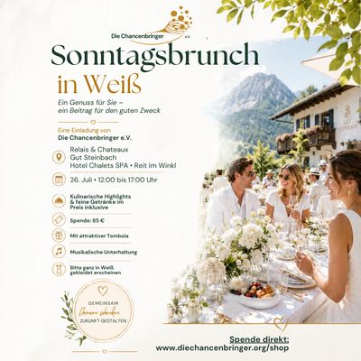 Sonntagsbrunch in Weiß am 26. Juli 2026 | 12 - 17 Uhr auf Gut Steinbach, Reit im Winkl Sonntagsbrunch in Weiß am 26. Juli 2026 | 12 - 17 Uhr auf Gut Steinbach, Reit im Winkl