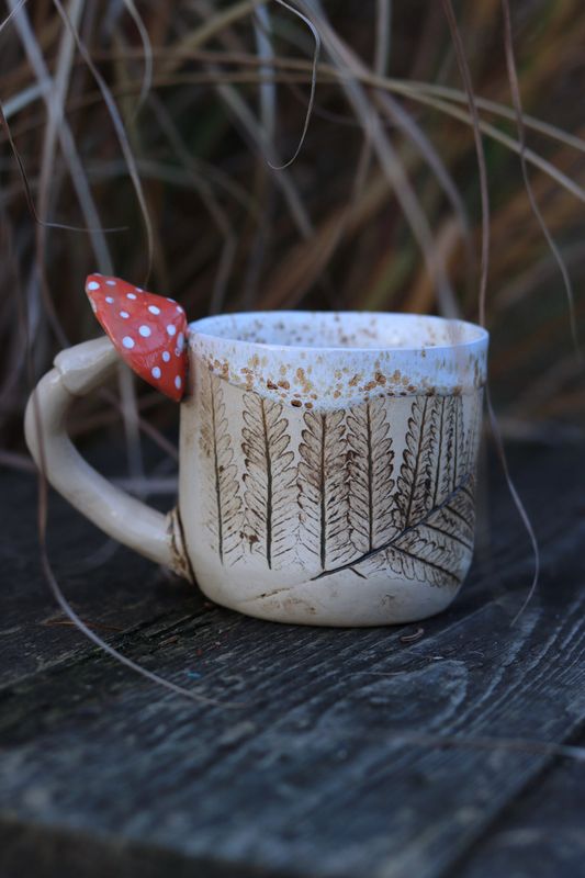 Kubek Paproć z Muchomorem