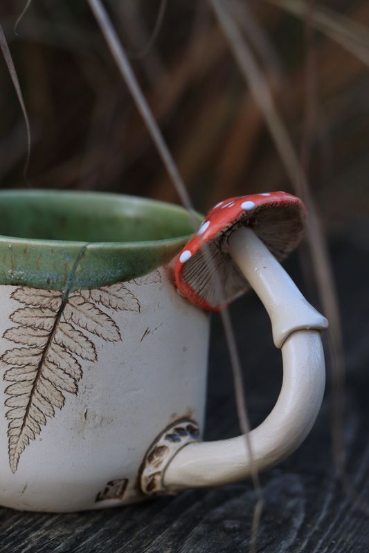 Kubek Paproć z Muchomorem