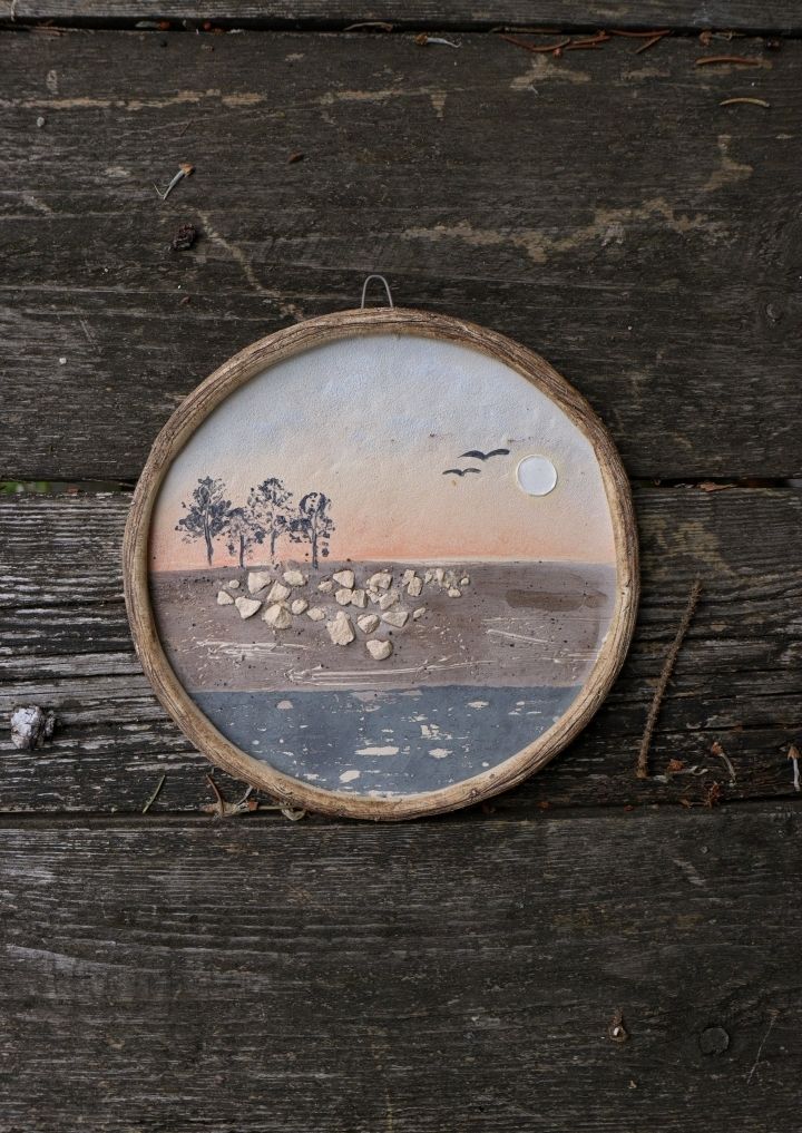 Zachód Słońca z Ptakami I