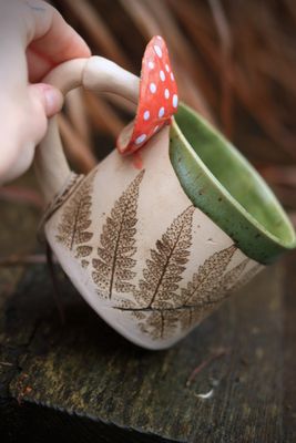 Kubek Paproć z Muchomorem