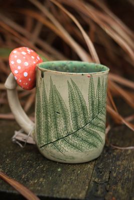 Kubek Paproć z Muchomorem