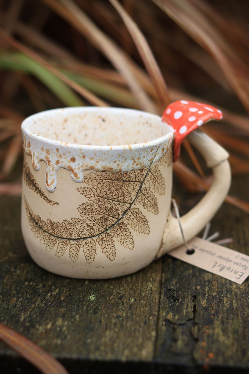 Kubek Paproć z Muchomorem