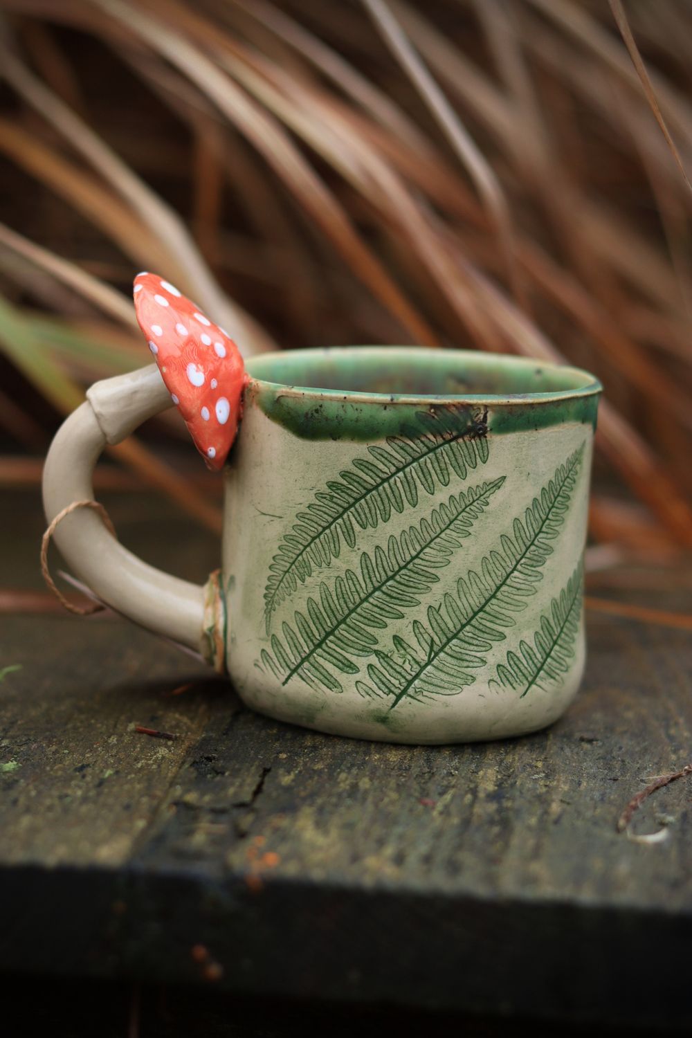 Kubek Paproć z Muchomorem