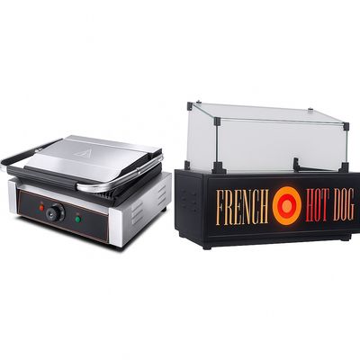 FRENCH HOT DOG Rollen-Grill mit Kontaktgrill
