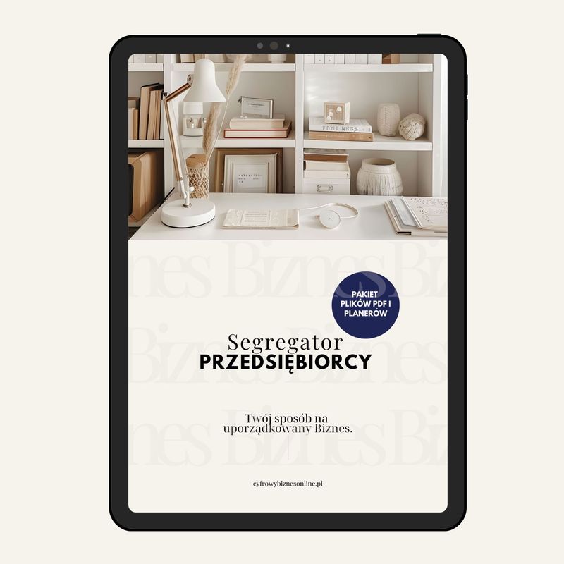 SEGREGATOR PRZEDSIĘBIORCY | Arkusze do organizacji