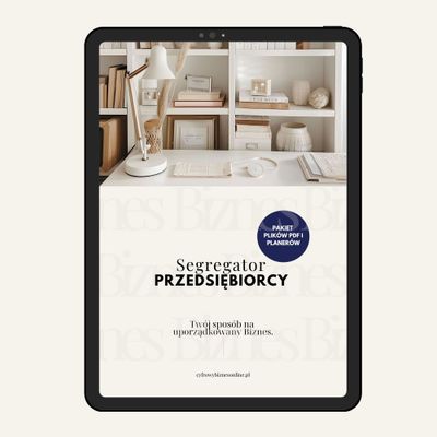 SEGREGATOR PRZEDSIĘBIORCY | Arkusze do organizacji SEGREGATOR PRZEDSIĘBIORCY | Arkusze do organizacji