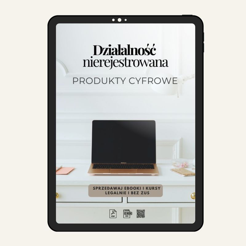 Działalność nierejestrowana - PRODUKTY CYFROWE | EBOOK