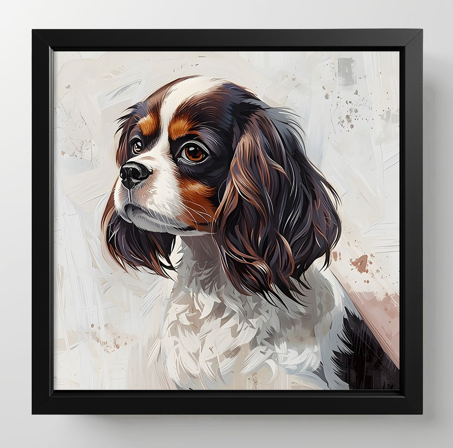 Cavalier King Charles Spaniel, Dimensions : 10 in × 10 in = 25.4 cm × 25.4 cm