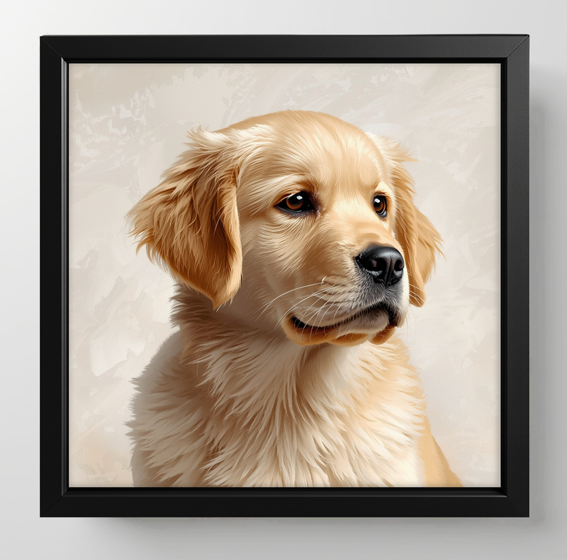 Golden Retriever. Dimensions : 10 in × 10 in = 25.4 cm × 25.4 cm