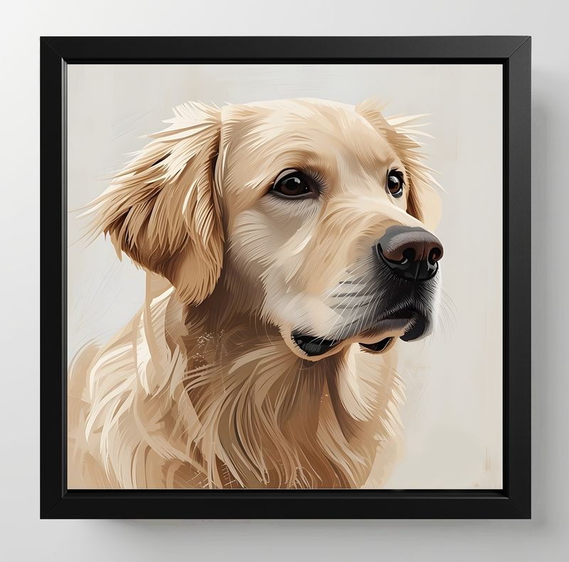 Golden Retriever, Dimensions : 10 in × 10 in = 25.4 cm × 25.4 cm