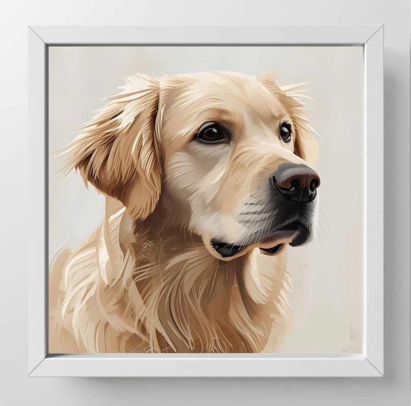 Golden Retriever, Dimensions : 10 in × 10 in = 25.4 cm × 25.4 cm