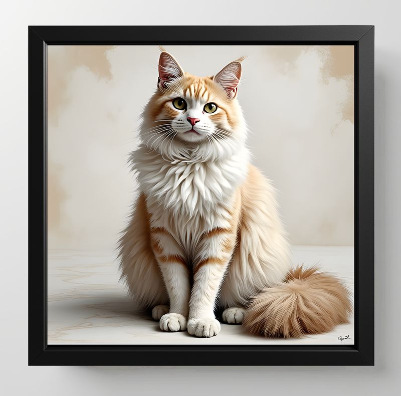 Norwegian Forest, Dimensions : 10 in × 10 in = 25.4 cm × 25.4 cm