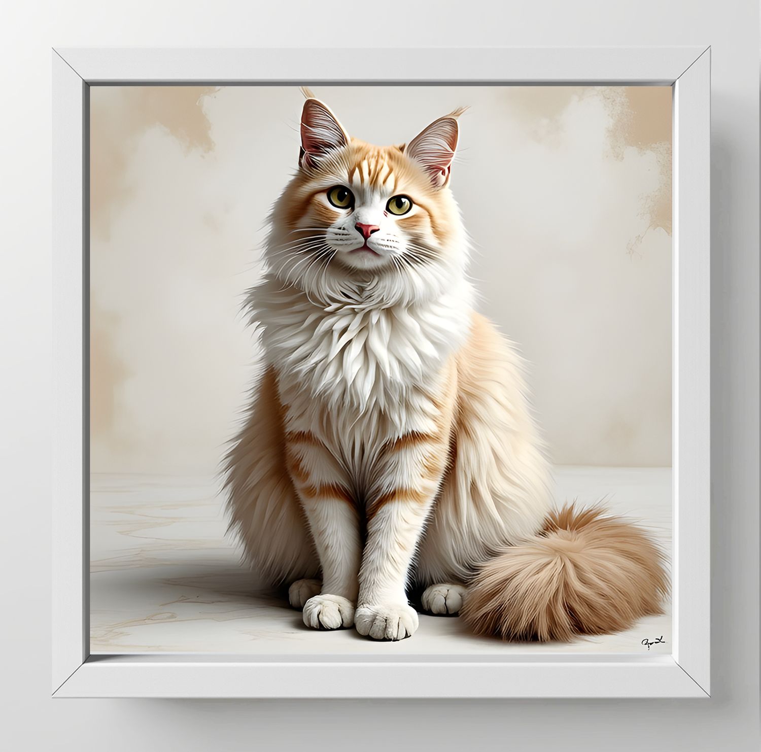 Norwegian Forest, Dimensions : 10 in × 10 in = 25.4 cm × 25.4 cm