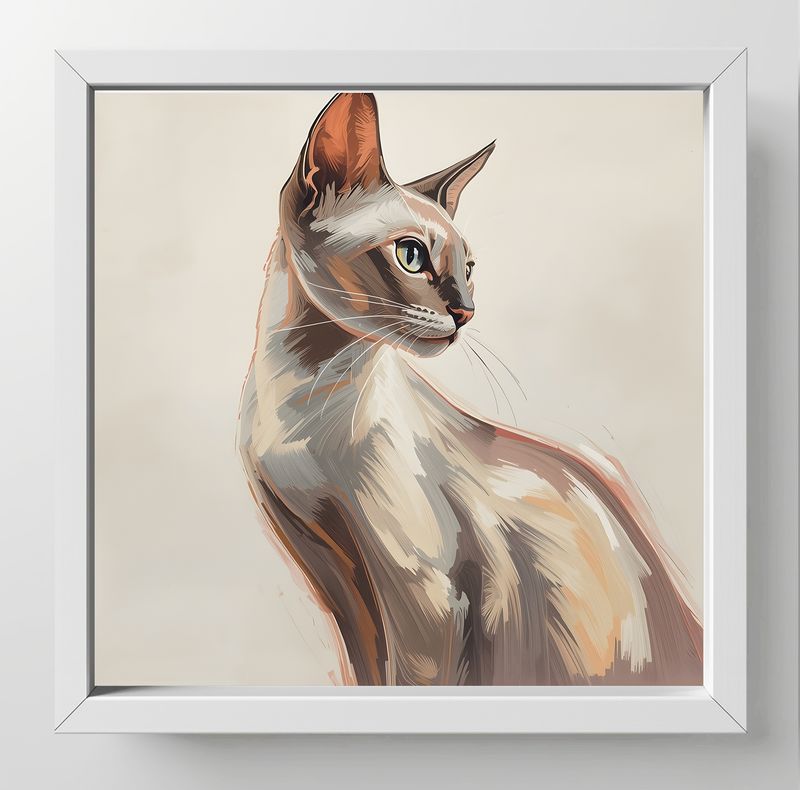 Oriental Shorthair, Dimensions : 10 in × 10 in = 25.4 cm × 25.4 cm