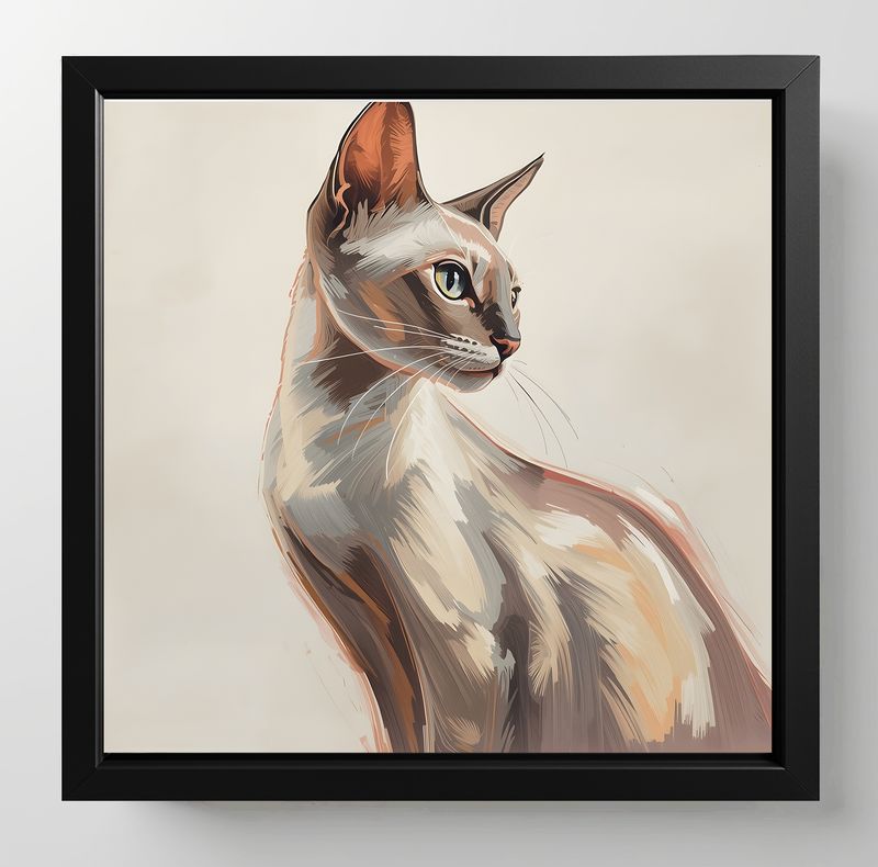 Oriental Shorthair, Dimensions : 10 in × 10 in = 25.4 cm × 25.4 cm