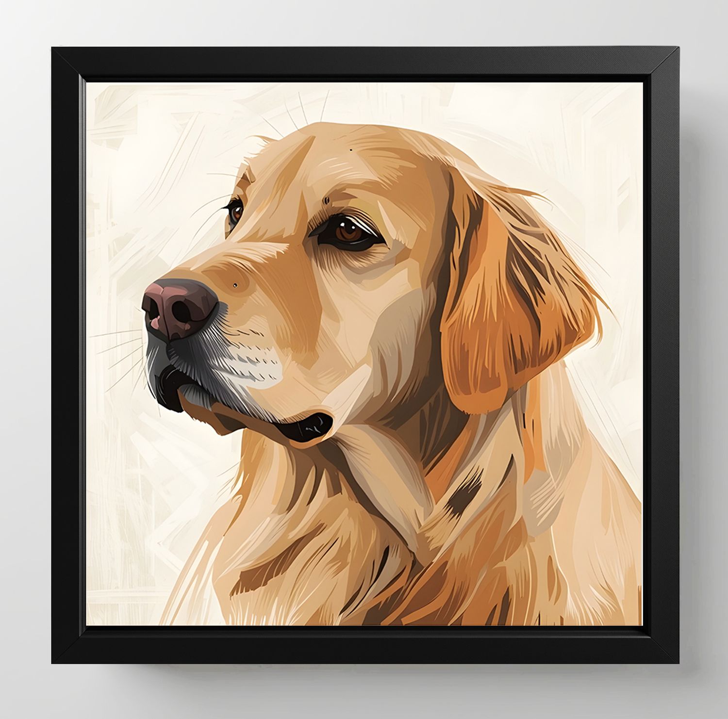 Golden Retriever, Dimensions : 10 in × 10 in = 25.4 cm × 25.4 cm