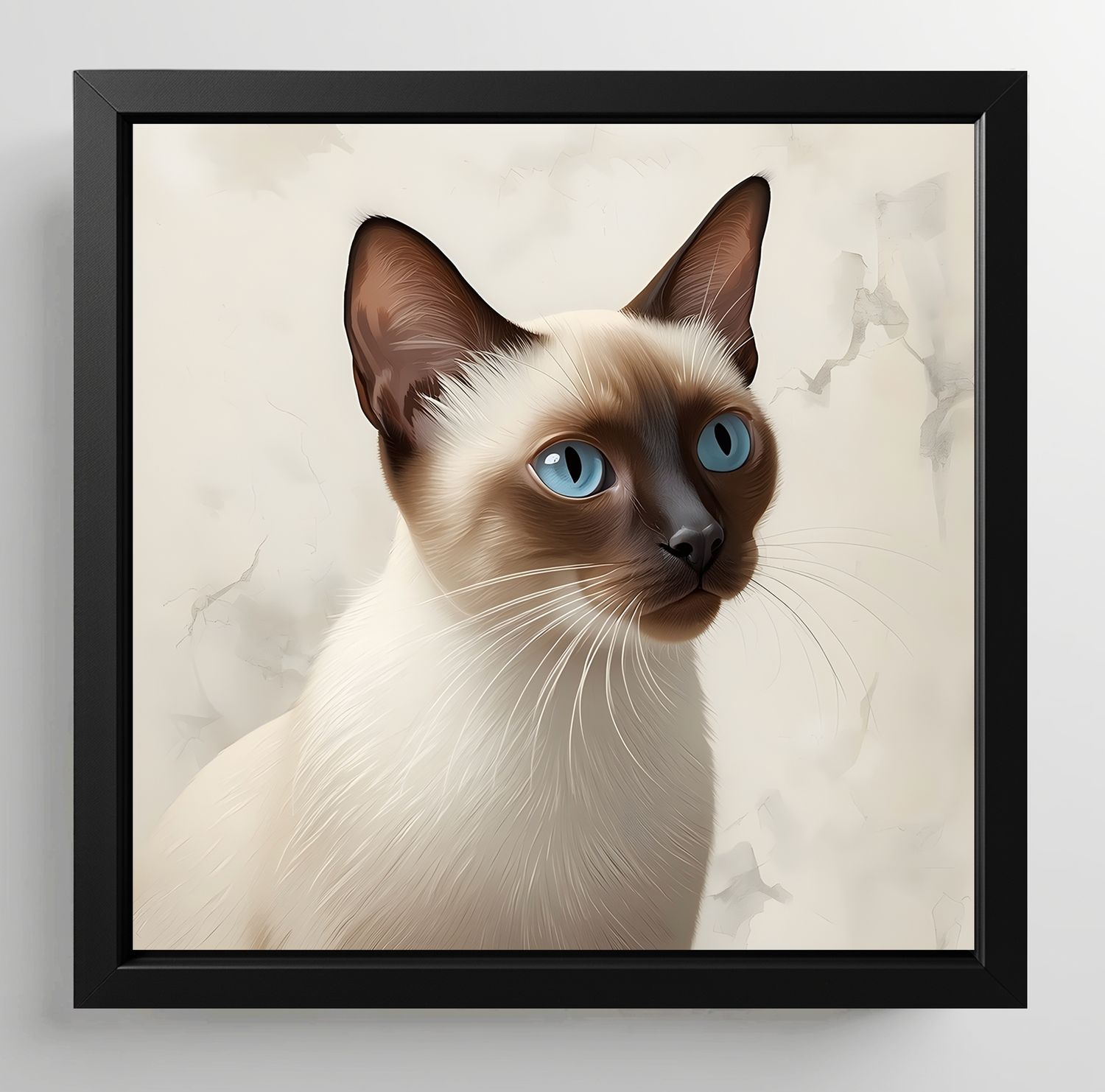Siamese, Dimensions : 10 in × 10 in = 25.4 cm × 25.4 cm