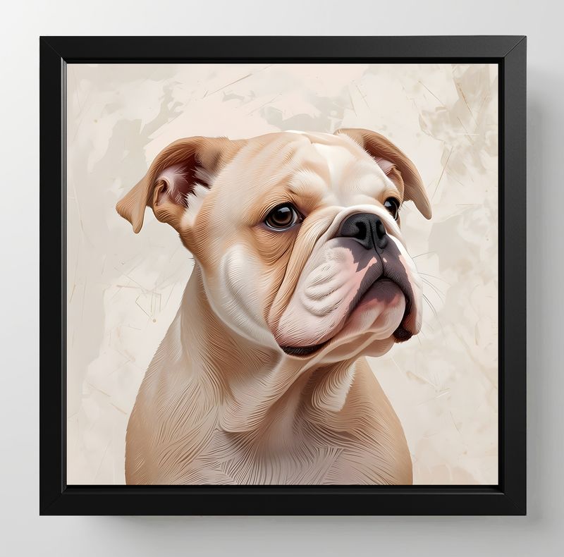 English Bulldog,  Dimensions : 10 in × 10 in = 25.4 cm × 25.4 cm