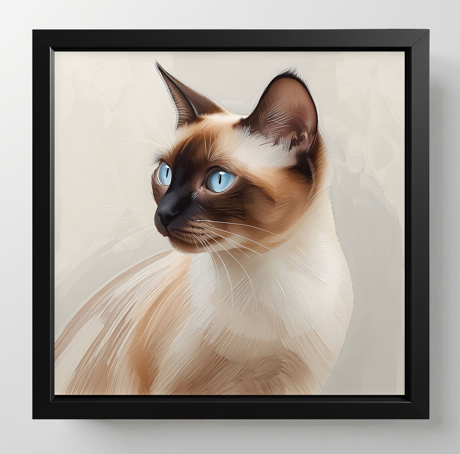 Siamese, Dimensions : 10 in × 10 in = 25.4 cm × 25.4 cm