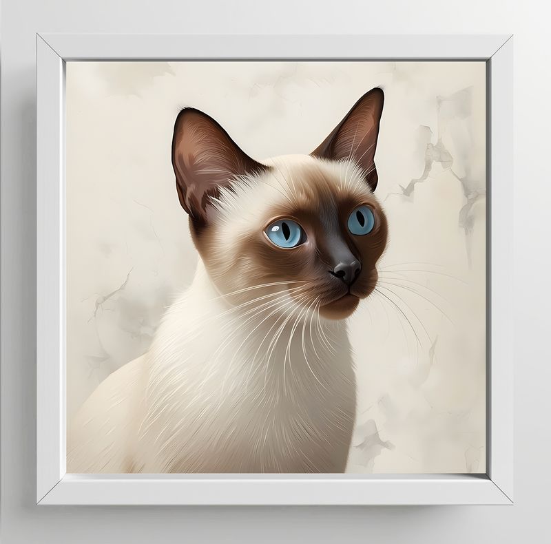 Siamese, Dimensions : 10 in × 10 in = 25.4 cm × 25.4 cm