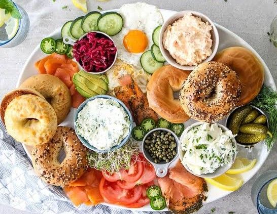 Bagel lox platter serves 10 Bagel lox platter serves 10