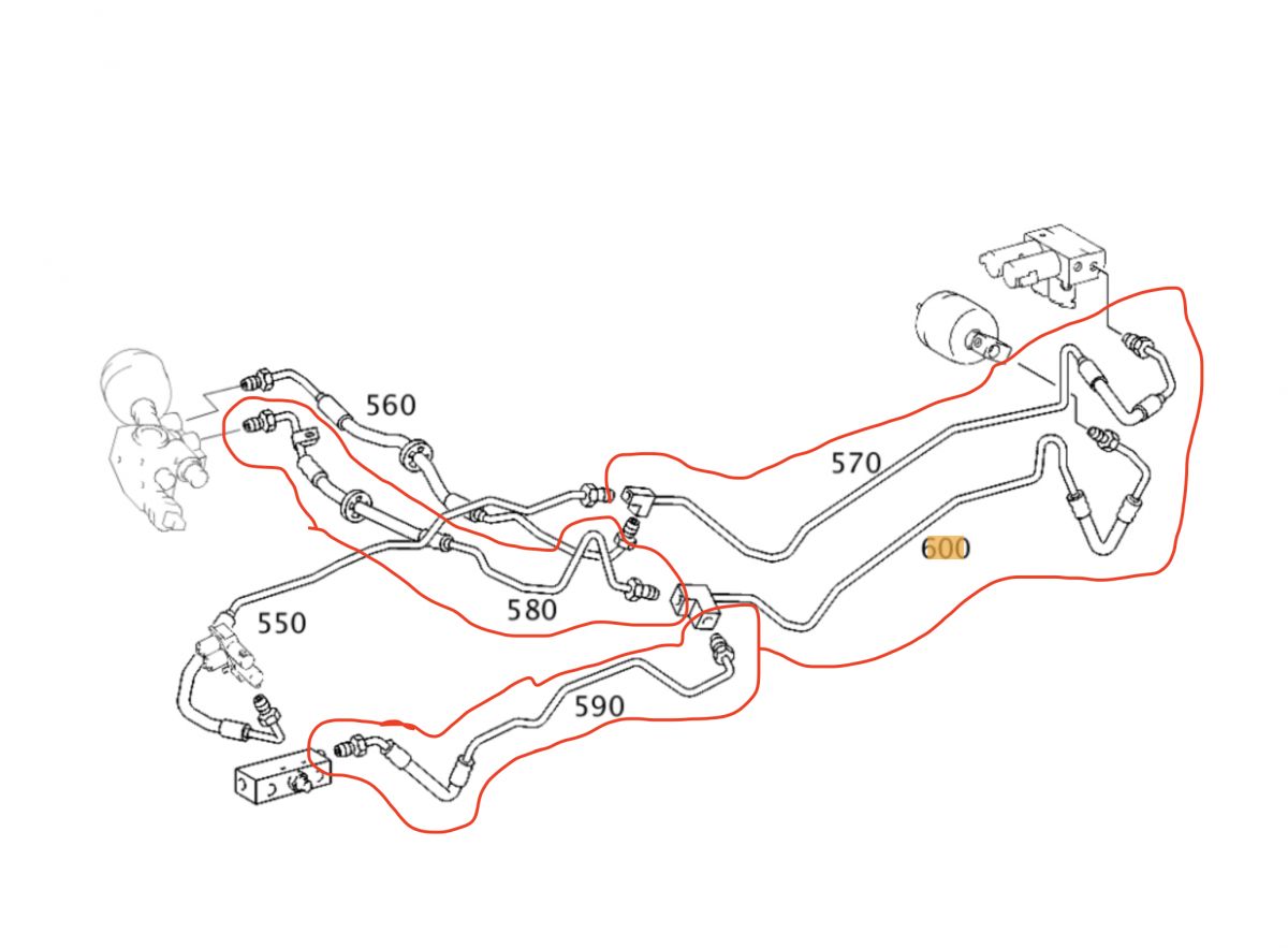 A2159970682 Air suspension / self-levelling suspension, other MERCEDES-BENZ S-CLASS Coupe (C215) (1999-2006)